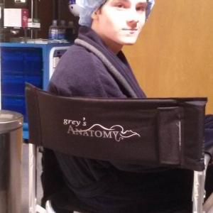 William Leon on the set of Greys Anatomy