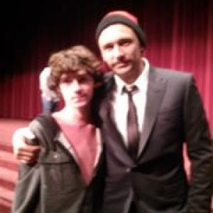 William Leon with James Franco at the Don Quixote Question and Answer panel
