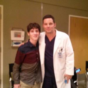 William Leon with Justin Chambers on Greys Anatomy