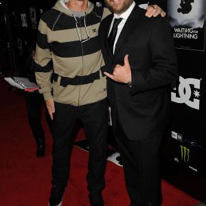 Danny Way (Left) and Jacob Rosenberg attend a screening of their film, 