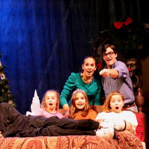 Carolina Santos Read, Michael McDermott and kids in the Ivoryton Playhouse's Production of 