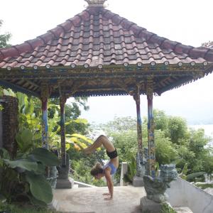 Puma yoga style shoot in Bali  on location filming for Alohas World TV Show