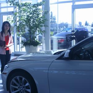 Fiona Fu  at BMW Commercial filming location 2012