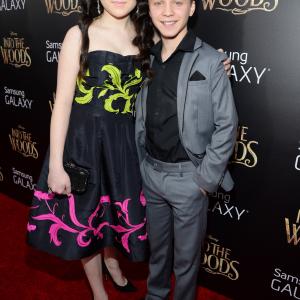 Daniel Huttlestone and Lilla Crawford at event of Into the Woods 2014