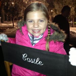 Hannah on the set of Castle! Episode 509.