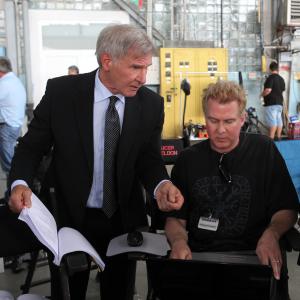Harrison Ford and Creighton Rothenberger on The Expendables 3 set - Sofia, Bulgaria (2013)