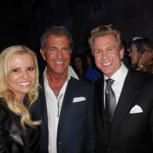 Katrin Benedikt, Mel Gibson and Creighton Rothenberger at The Expendables 3 premiere - TCL Chinese Theatre on August 15, 2014 in Hollywood, California.
