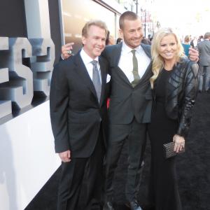 Creighton Rothenberger Glen Powell and Katrin Benedikt at The Expendables 3 premiere  TCL Chinese Theatre on August 15 2014 in Hollywood California