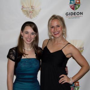 Stacey Bradshaw with actress Jenn Gotzon at the Gideon Media Arts Conference and Film Festival.