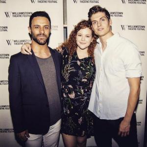 Aaron Costa Ganis, Mary Wiseman, and Daniel Sharman at the 'Off The Main Road' Gala, Williamstown Theater Festival, 2015