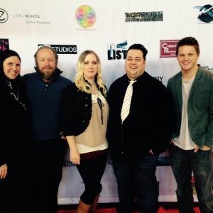 The cast and crew of 'Beyond the Shadows' at the Online Film Awards. Walter Mecham, Vanella Drake, Tim Drake and Austin Grant.
