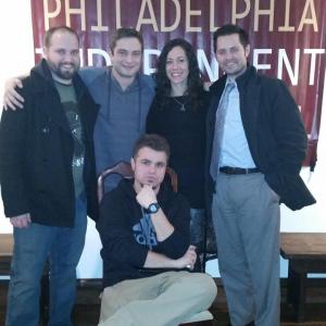 With writer Michael Purz Actors Tom Schmitt and Frank Williams and Director JP Hoffman from left to right and center