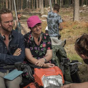On set in the deep forests of Sweden for Jordskott