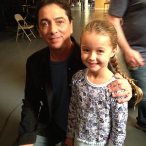 Rylan Lee and Scott Baio on the set of See Dad Run