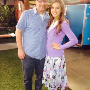 Carrie with 'Austin & Ally' creator, Kevin Kopelow