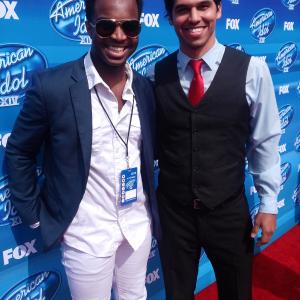 Moses Munoz and Frederick Nah on the Red Carpet of American Idol Finale