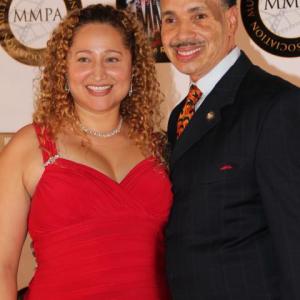 (Right) President of Multicultural Motion Picture Association Mr. Jarvee Hutcherson with 