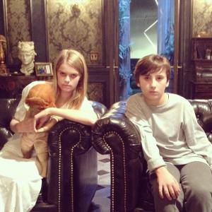 Cameron with Alexis Miner on the set of This Is You.