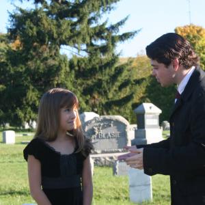 Michael Brettler right directs Andee Neuscheler on the set of 20 Mississippi