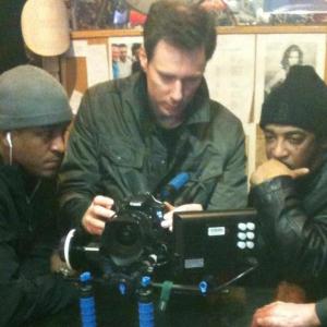 Director of Photography Jeremy Traub CoProducer Derrick Hammond  Director Stephen Stix Josey on the set of ANGELS AROUND ME
