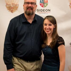 Award winning director Gary Voelker with Stacey Bradshaw at the Gideon Media Arts Conference and Film Festival