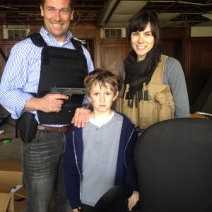 Having fun on the set of The End Of December with Lars Christensen and Rachel Parsons