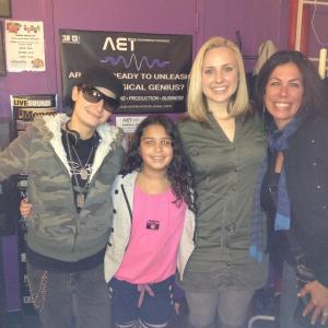 Alexa with the girls from the recording studio. Thanks, you guys were great!