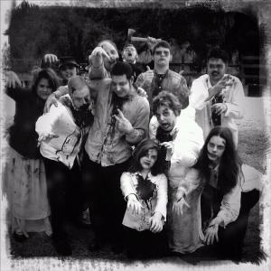 Abraham Lincoln vs. Zombies A group photo! Fun day!