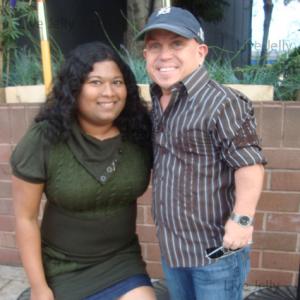 pictured with actor Martin Klebba