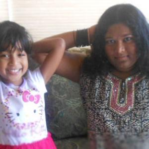 with her niece Kiran Malina