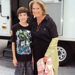 Tanner on set of Twist Of Faith with Paula Shaw
