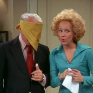 Still of Georgia Engel and Ted Knight in Mary Tyler Moore 1970