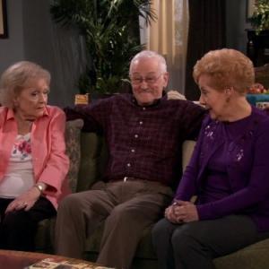Still of John Mahoney Georgia Engel and Betty White in Hot in Cleveland 2010