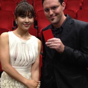 With Ha Ji-won June 5, 2012 at Los Angeles premiere of 