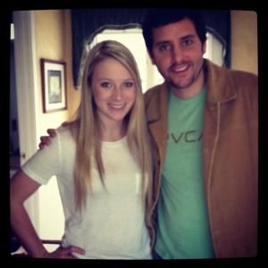 Madison on set with Ben Gleib who stars in the Pilot of Retreads directed by Ken Feinberg.