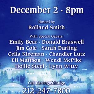 Carnegie Hall Christmas Show Poster Emily Bear Tim Janis Jackie Evancho Chandler Lutz Hollie Steel Steven Van Zandt