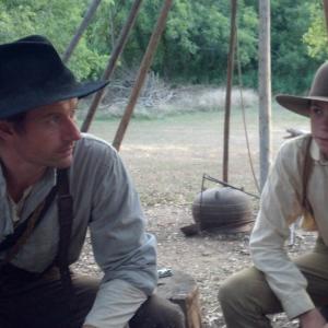 With James Badge Dale on the set of Demons of War