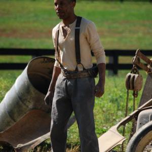 Eugene H Russell IV on set of Jack and the Dustbowl
