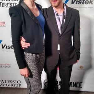 Caitlin Robson with Florian Francois at Toronto International Film Festival