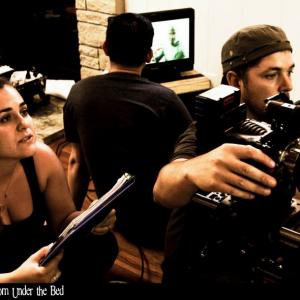 Tanya Chuturkova on set of From Under The Bed with Director of Photography Jose Val Bal