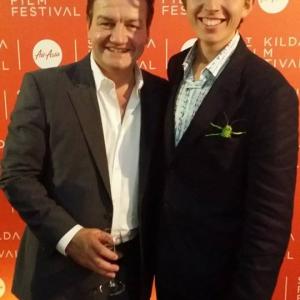 Blake Presenter with MC Lawrence Mooney at the StKilda Film Festival