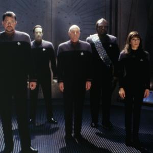 Still of Michael Dorn Jonathan Frakes Marina Sirtis Brent Spiner and Patrick Stewart in Star Trek Nemesis 2002