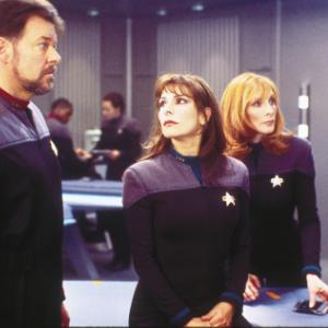 Still of Jonathan Frakes Gates McFadden and Marina Sirtis in Star Trek Nemesis 2002