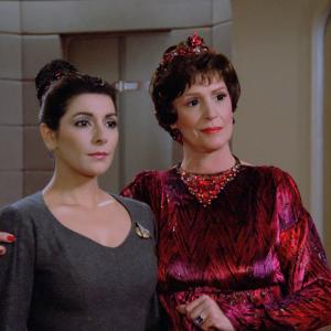 Still of Marina Sirtis and Majel Barrett in Star Trek The Next Generation 1987