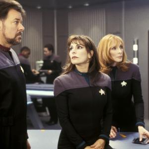 Still of Jonathan Frakes, Gates McFadden and Marina Sirtis in Star Trek: Nemesis (2002)