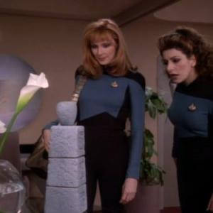 Still of Gates McFadden and Marina Sirtis in Star Trek The Next Generation 1987