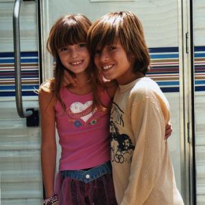 Bella on the set of Entourage with brother Remy