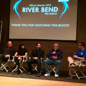 QA Following the screening of Old Dogs Never Die at the River Bend Film Festival Sharing the stage with filmmakers from the short Welcome to Forever
