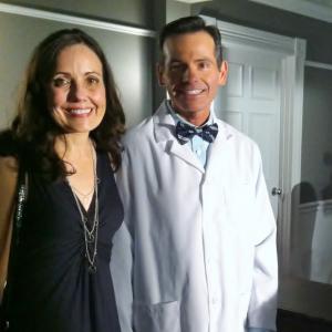 Lance Charnow on the set of Brook and Son With Melissa OBrien