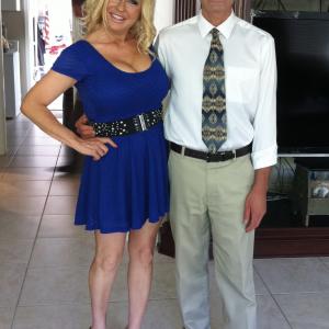 Lance Charnow and Teri Marlow as Mom and Dad on the set of Josbis music video Doing It Right